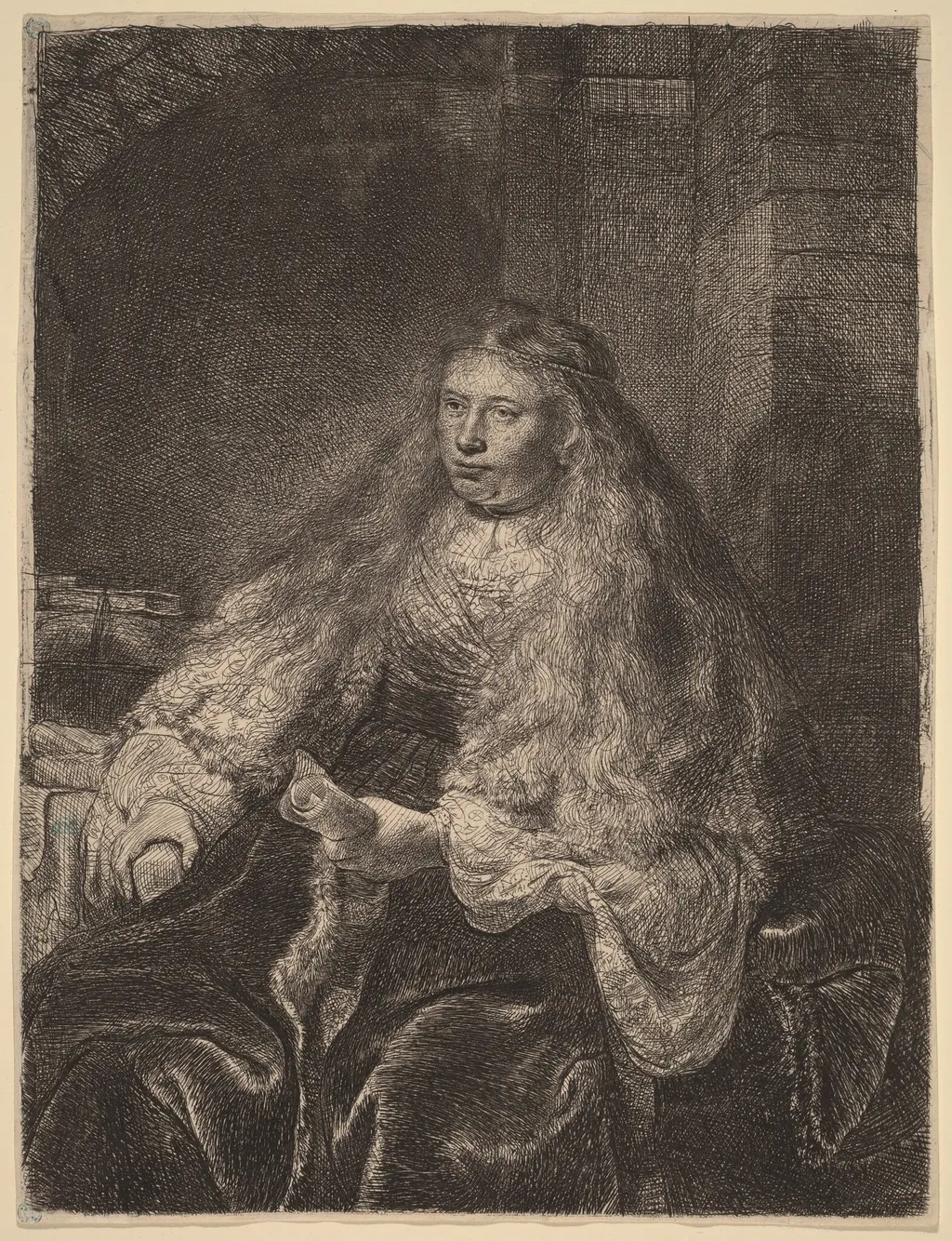 The Great Jewish Bride, by Rembrandt, ink, 1635