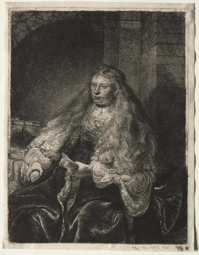 The Great Jewish Bride, by Rembrandt, 1634