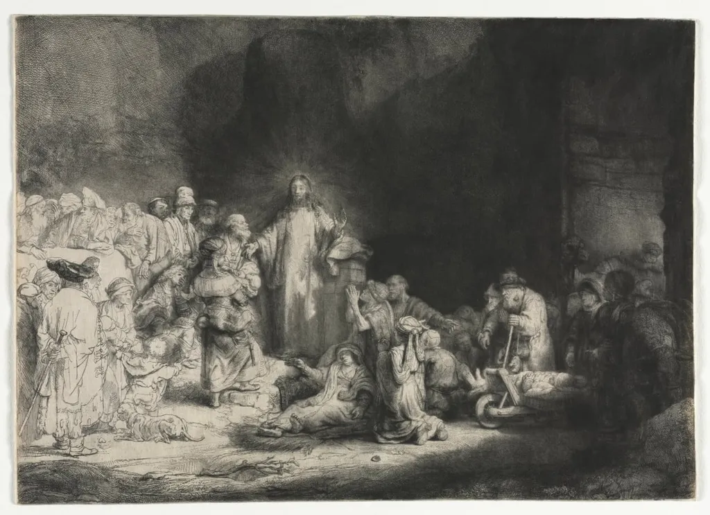 The Hundred Guilder Print, by Rembrandt, 1649