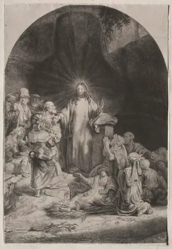The Hundred Guilder Print, central section, by Rembrandt