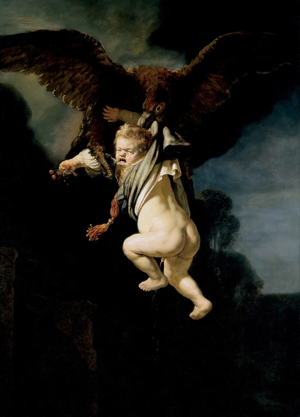 The Rape of Ganymede, by Rembrandt, oil, 1635