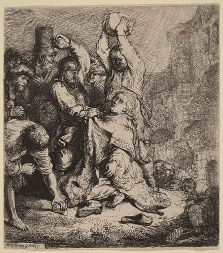 The Stoning of Saint Stephen, by Rembrandt