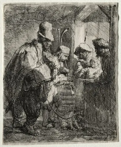 The Strolling Musicians, by Rembrandt