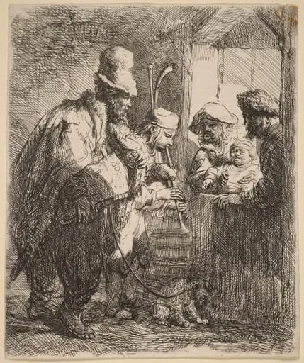 The Strolling Musicians, by Rembrandt