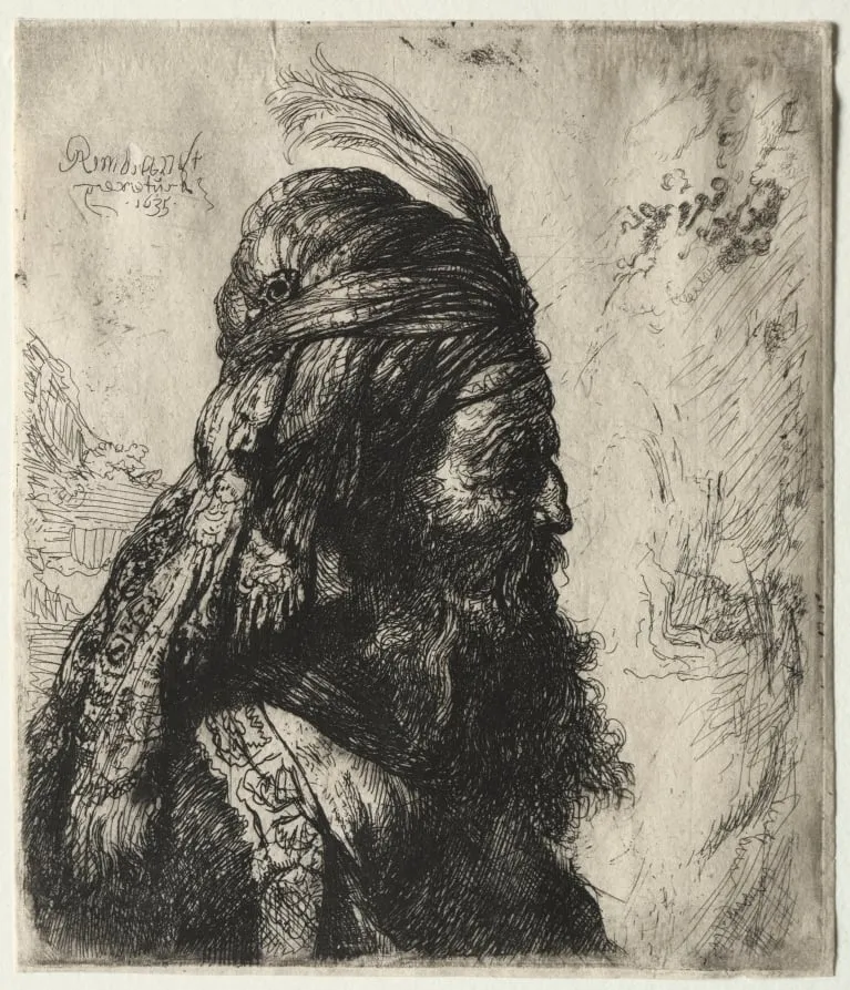 The Third Oriental Head, by Rembrandt, 1635
