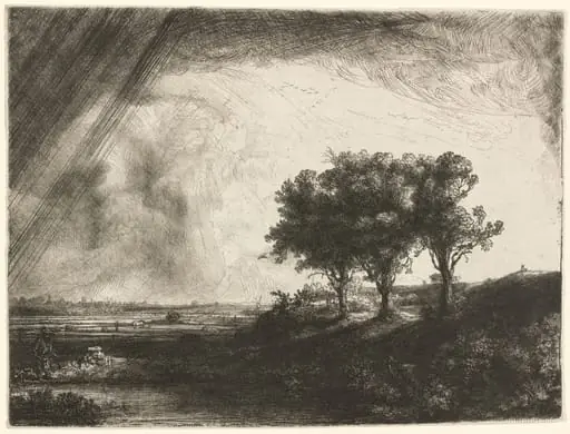 The Three Trees, by Rembrandt