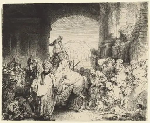The Triumph of Mordecai, by Rembrandt