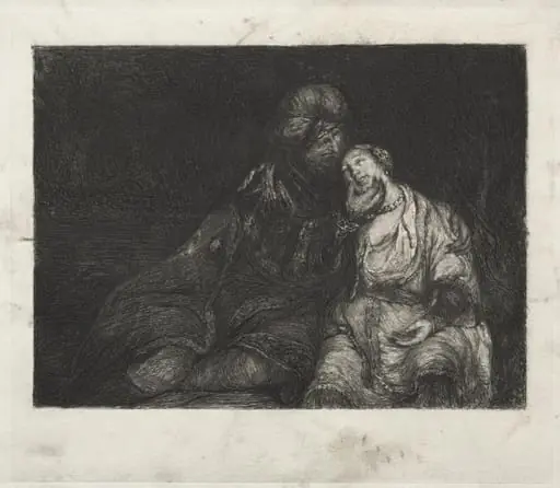 Two Figures, by Rembrandt