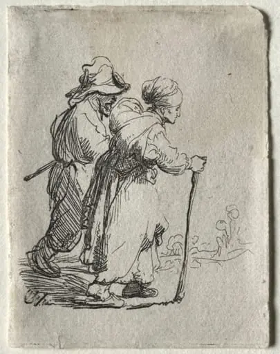 Two Tramps, a Man and a Woman, by Rembrandt
