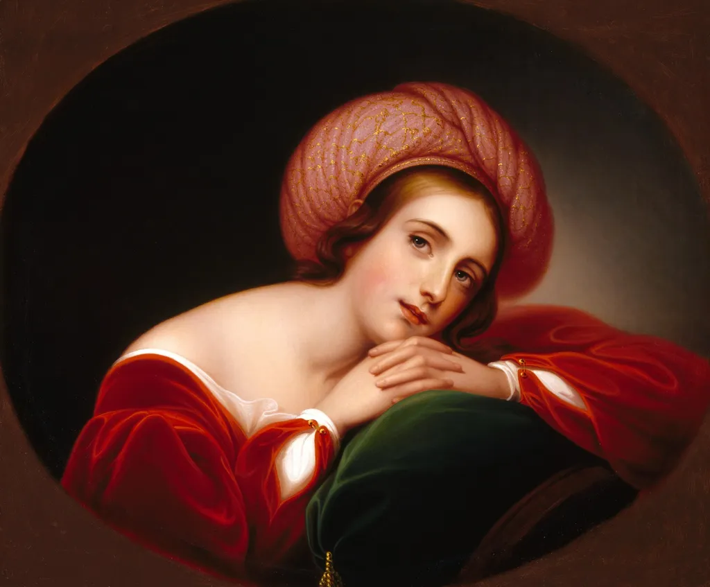 Idealized Portrait, by Rembrandt Peale, oil, 1828