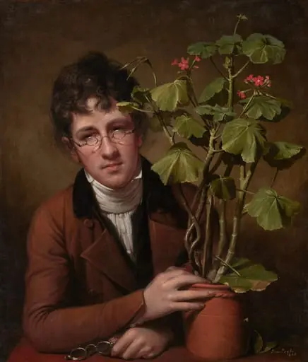 Rubens Peale with a Geranium, by Rembrandt Peale