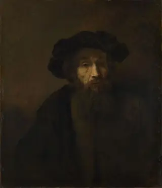 A Bearded Man in a Cap, by Rembrandt van Rijn