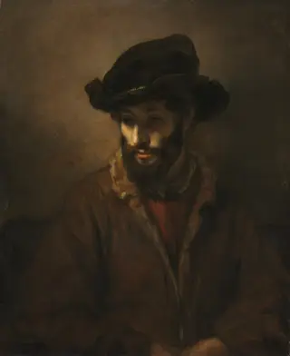 A Bearded Man Wearing a Hat, by Rembrandt van Rijn