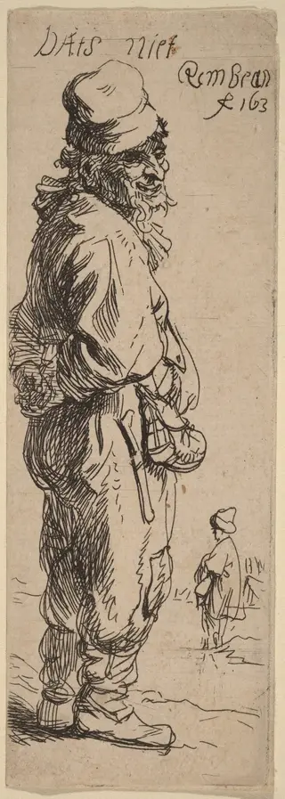 A Peasant Replying: "Dats niet" (That's nothing), by Rembrandt van Rijn