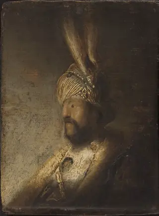 Bust of a Man in a Turban, by Rembrandt van Rijn