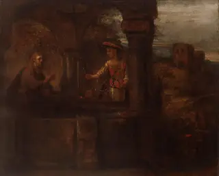 Christ and the Woman of Samaria, by Rembrandt van Rijn, 1659