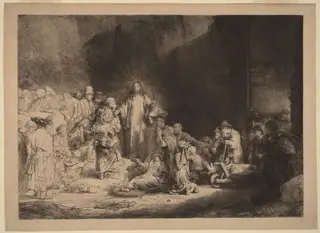 Christ Preaching (The Hundred Guilder Print), by Rembrandt van Rijn