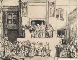 Christ Presented to the People: Oblong Plate, by Rembrandt van Rijn