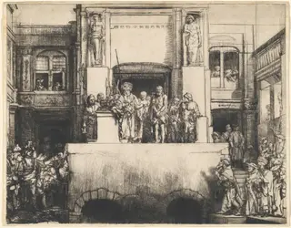 Christ Presented to the People: Oblong Plate, by Rembrandt van Rijn