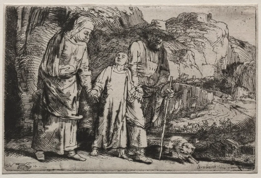 Christ Returning from the Temple with His Parents, by Rembrandt van Rijn, 1654