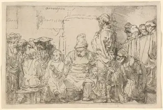 Christ Seated Disputing with the Doctors, by Rembrandt van Rijn