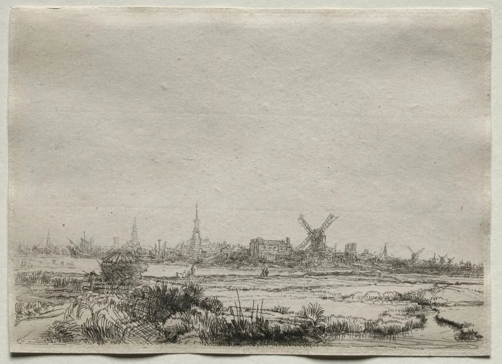 Copy of View of Amsterdam from the North West, by Rembrandt van Rijn