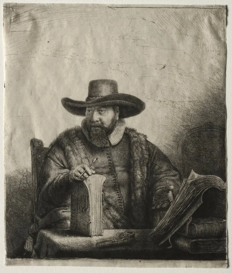 Cornelis Claesz Anslo, Mennonite Preacher, by Rembrandt van Rijn, 1641