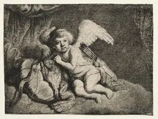 Cupid Resting, by Rembrandt van Rijn