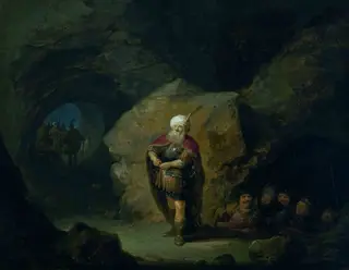 Episod din lupta lui Saul cu David, by Rembrandt van Rijn