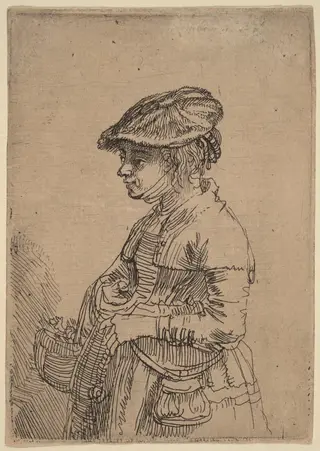 Girl with a Basket, by Rembrandt van Rijn