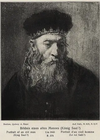 Head of a Bearded Man, Study for King Saul?, by Rembrandt van Rijn
