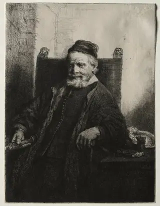 Jan Lutma, Goldsmith, by Rembrandt van Rijn