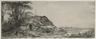 Landscape with a Cottage and a Large Tree, by Rembrandt van Rijn