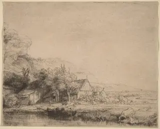 Landscape with a Cow, by Rembrandt van Rijn