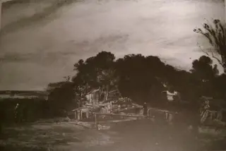 Landscape with cottages