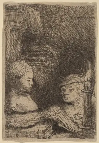 Man Drawing from a Cast, by Rembrandt van Rijn