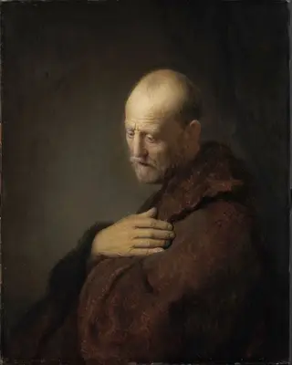 Old Man in Prayer, by Rembrandt van Rijn, 1630