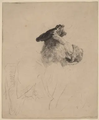 Old Man Shading His Eyes with His Hand, by Rembrandt van Rijn