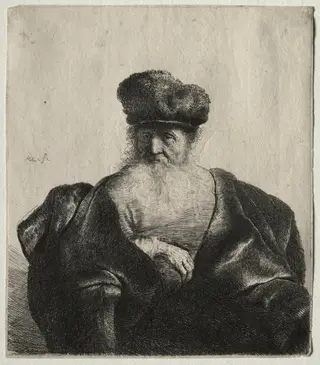Old Man with Beard, Fur Cap, and Velvet Cloak