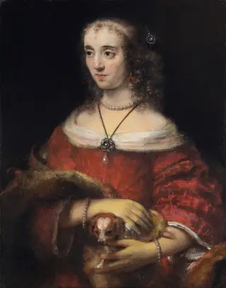 Portrait of a Lady with a Lap Dog, by Rembrandt van Rijn