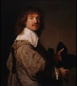 Portrait of a Man Holding a Hat, by Rembrandt van Rijn