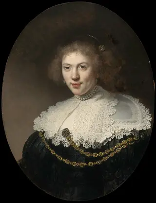 Portrait of a Woman Wearing a Gold Chain, by Rembrandt van Rijn