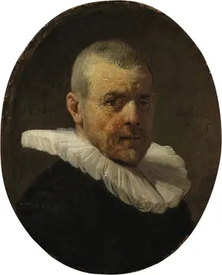 Portrait of Jan Willemsz van der Pluym, by Rembrandt van Rijn, 1635