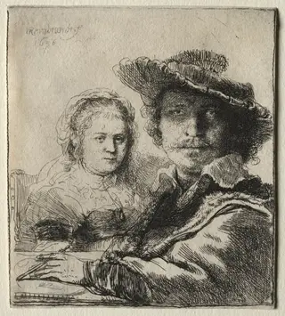 Rembrandt and His Wife Saskia, by Rembrandt van Rijn