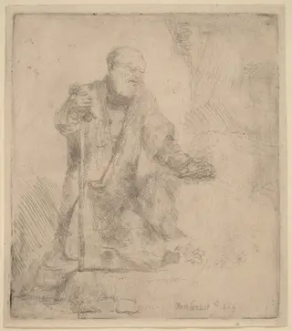 Saint Peter in Penitence, by Rembrandt van Rijn