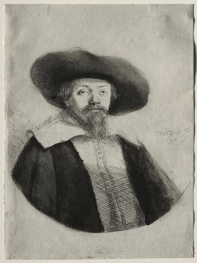 Samuel Manasseh Ben Israel, by Rembrandt van Rijn, 1636