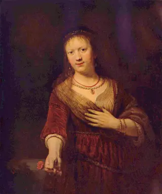 Saskia as Flora, by Rembrandt van Rijn, 1641