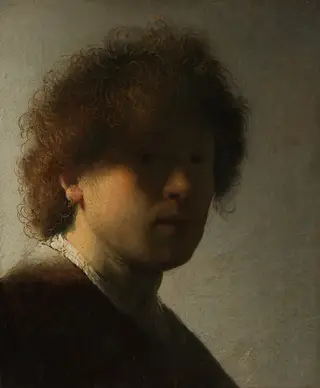 Self-portrait with dishevelled hair, by Rembrandt van Rijn