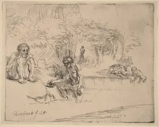 The Bathers, by Rembrandt van Rijn