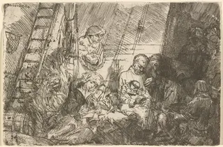 The Circumcision in the Stable, by Rembrandt van Rijn